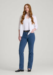 American Tall Online Shop | Harper High-Rise Straight Stretch Jeans for Tall Women in New Colorado Blue