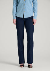 American Tall Online Shop | Harper High-Rise Straight Stretch Jeans for Tall Women in Deep Indigo Wash