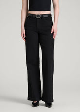 American Tall Discount | Luna High-Rise Wide-Leg Jeans for Tall Women in Optimum Black