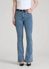 American Tall Online | Chloe High Rise Flare Jeans for Tall Women in Perfect Blue