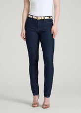 American Tall Online Shop | Sarah Mid-Rise Skinny Jeans for Tall Women in Deep Indigo Wash