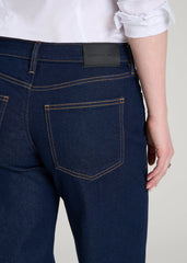 American Tall For Sale | Mid-Rise Relaxed Fit Jeans for Tall Women in Deep Indigo Wash