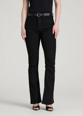 American Tall Discount | Chloe High Rise Flare Jeans for Tall Women in Optimum Black