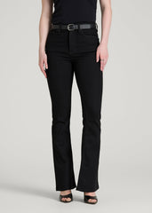American Tall Discount | Chloe High Rise Flare Jeans for Tall Women in Optimum Black