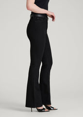 American Tall Discount | Chloe High Rise Flare Jeans for Tall Women in Optimum Black