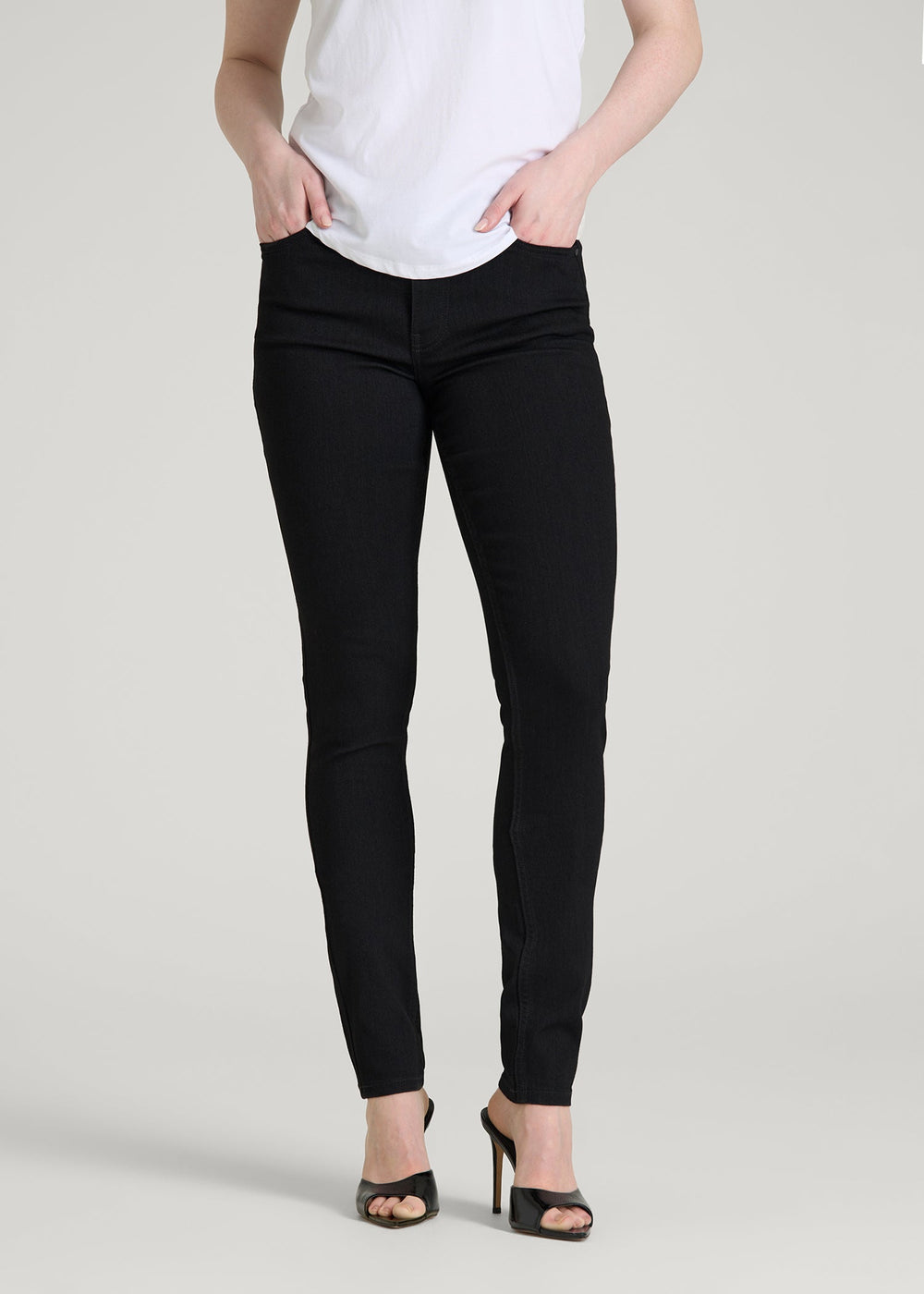 American Tall Online | Sarah Mid-Rise Skinny Jeans for Tall Women in Optimum Black