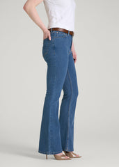 American Tall For Sale | Chloe High Rise Flare Jeans for Tall Women in New Colorado Blue