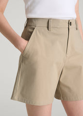 American Tall Online Shop | Stretch Commuter Chino Shorts for Tall Women in Warm Taupe