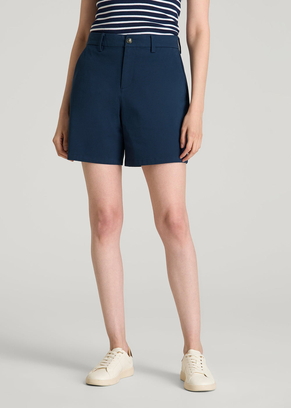 American Tall For Sale | Stretch Commuter Chino Shorts for Tall Women in Navy Blue