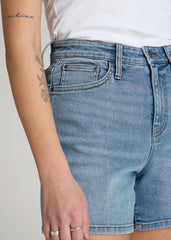 American Tall Online Shop | High Rise Denim Shorts for Tall Women in Heritage Faded
