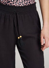 American Tall Online Shop | Gauze Cover Up Pants for Tall Women in Black