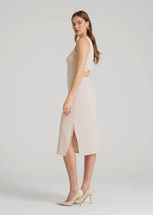 American Tall Online Shop | Midi Cross Back Sleeveless Dress for Tall Women in Shell