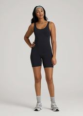 American Tall Discount | Balance Scoopneck Romper for Tall Women in Black
