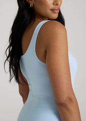 American Tall Online Shop | Balance Scoopneck Romper for Tall Women in Ice Blue