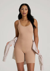 American Tall Sale | Balance Scoopneck Romper for Tall Women in Sun Tan