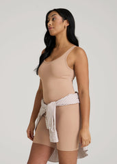 American Tall Sale | Balance Scoopneck Romper for Tall Women in Sun Tan