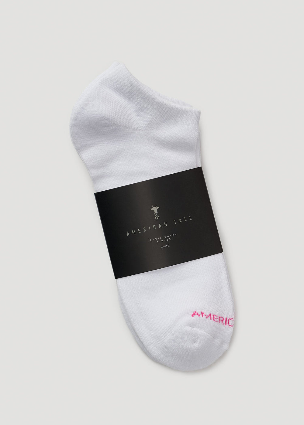 American Tall Sale | Ankle Socks (X-Large Size: 10-13) for Tall Women in White