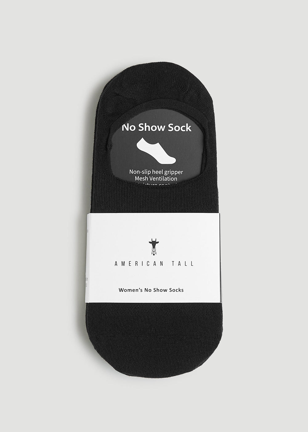 American Tall Outlet | No-Show Socks for Tall Women 3-Pack in Black