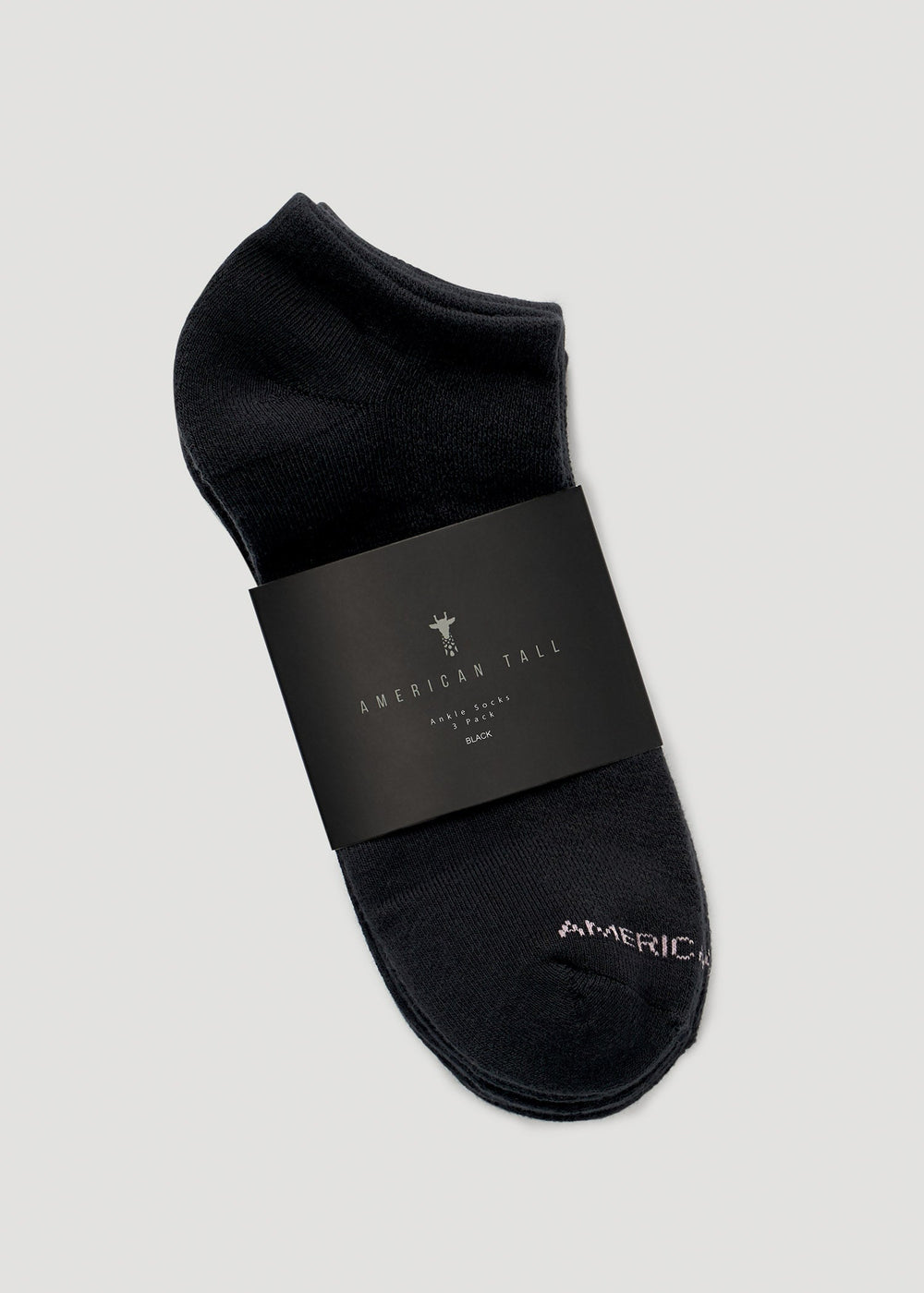 American Tall Online Shop | Ankle Socks (X-Large Size: 10-13) for Tall Women in Black