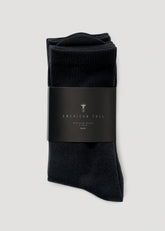 American Tall Discount | Mid Crew Socks (X-Large Size: 10-13) for Tall Women in Black