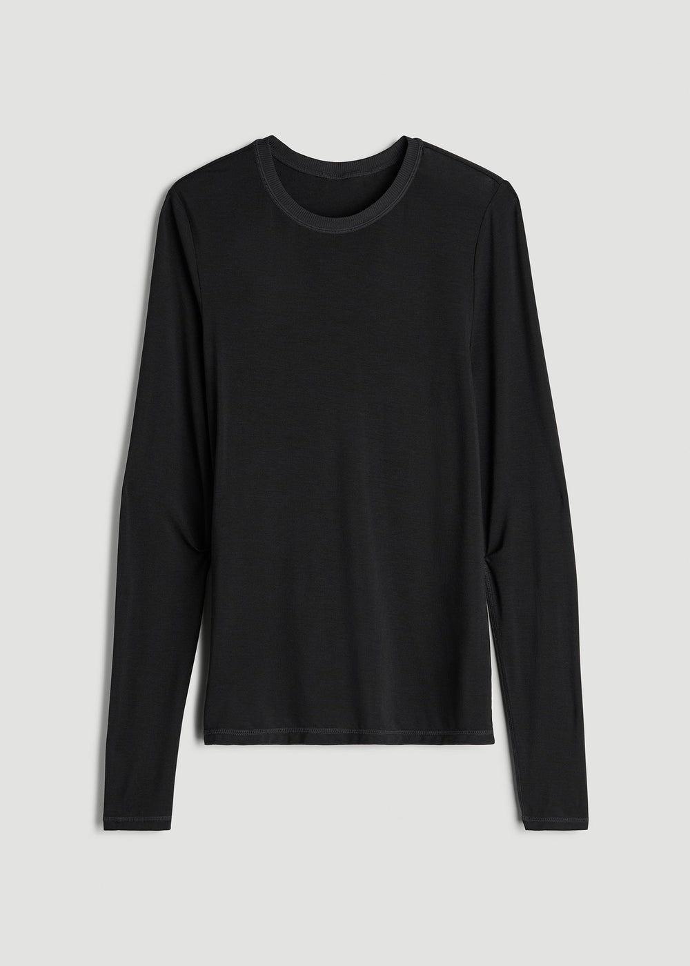 American Tall Online | Thermal Merino Wool Base Layer Long Sleeve Top for Tall Women in Black