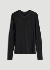 American Tall Online | Thermal Merino Wool Base Layer Long Sleeve Top for Tall Women in Black