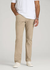 American Tall Online | Carman TAPERED Fit Five Pocket Pants for Tall Men in Desert Khaki