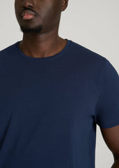 American Tall Online Shop | The Essential Modern Fit Crewneck Tee for Tall Men in Navy