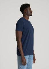 American Tall Online Shop | The Essential Modern Fit Crewneck Tee for Tall Men in Navy