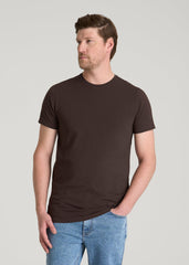 American Tall Discount | The Essential Modern Fit Crewneck Tee for Tall Men in Espresso