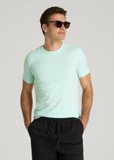 American Tall For Sale | The Essential Slim Fit Crewneck Tee for Tall Men in Opal Blue