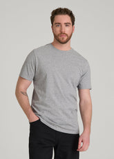 American Tall Online Shop | Core Cotton Crewneck Tee for Tall Men in Heathered Grey