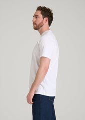 American Tall Sale | Core Cotton Crewneck Tee for Tall Men in White