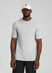 American Tall Outlet | Vented Training Top for Tall Men in Silver Drop