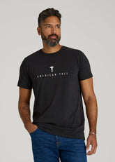 American Tall Online | Logo Tee for Tall Men in Black