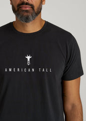 American Tall Online | Logo Tee for Tall Men in Black