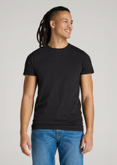 American Tall For Sale | Modern Fit Garment Dyed Cotton T-Shirt for Tall Men in Black