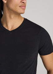 American Tall Online | The Essential Modern Fit V-Neck Tee for Tall Men in Black