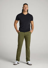 American Tall Online | The Essential Modern Fit V-Neck Tee for Tall Men in Black