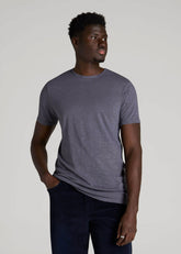 American Tall Sale | REGULAR-FIT Slub Tee for Tall Men in Grey Blue