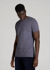 American Tall Sale | REGULAR-FIT Slub Tee for Tall Men in Grey Blue