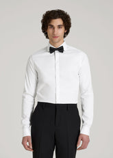 American Tall Discount | Tuxedo Shirt for Tall Men in White