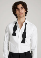 American Tall Discount | Tuxedo Shirt for Tall Men in White
