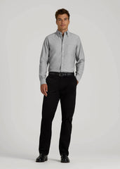 American Tall Sale | Oxford Cloth Button Down Shirt for Tall Men in Formal Grey