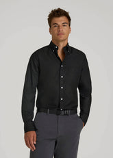 American Tall Sale | Oxford Cloth Button Down Shirt for Tall Men in Deep Black