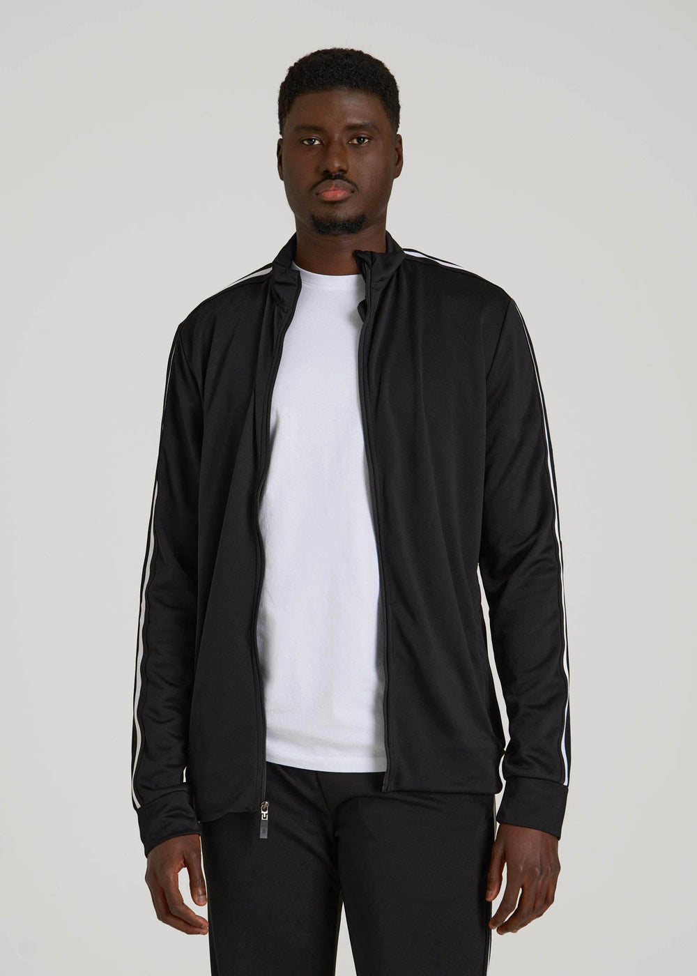 American Tall For Sale | Athletic Stripe Jacket for Tall Men in Black-White Stripe