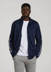American Tall Sale | Athletic Stripe Jacket for Tall Men in Navy-White Stripe