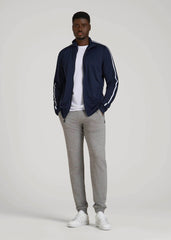 American Tall Sale | Athletic Stripe Jacket for Tall Men in Navy-White Stripe