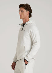 American Tall Online | Tech Motion Fleece Hooded Popover for Tall Men in Heather Frost