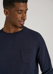 American Tall For Sale | Wearever 2.0 French Terry Crewneck Sweatshirt for Tall Men in Evening Blue